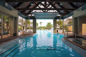 Indoor pool, outdoor pool - Renovated Ocean View Condo - Great Beach Walks & Bike Rides (St. Augustine)