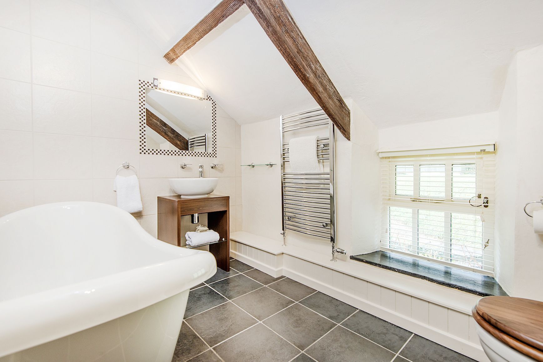 Combined shower/bathtub