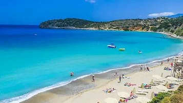 Beach nearby, sun-loungers