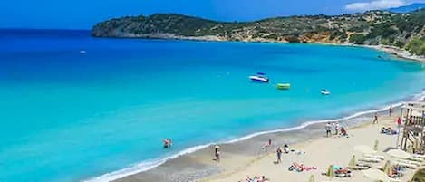 Beach nearby, sun-loungers