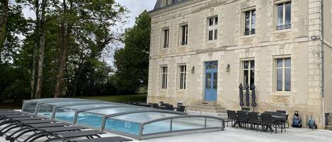 Piscine extérieure, piscine chauffée