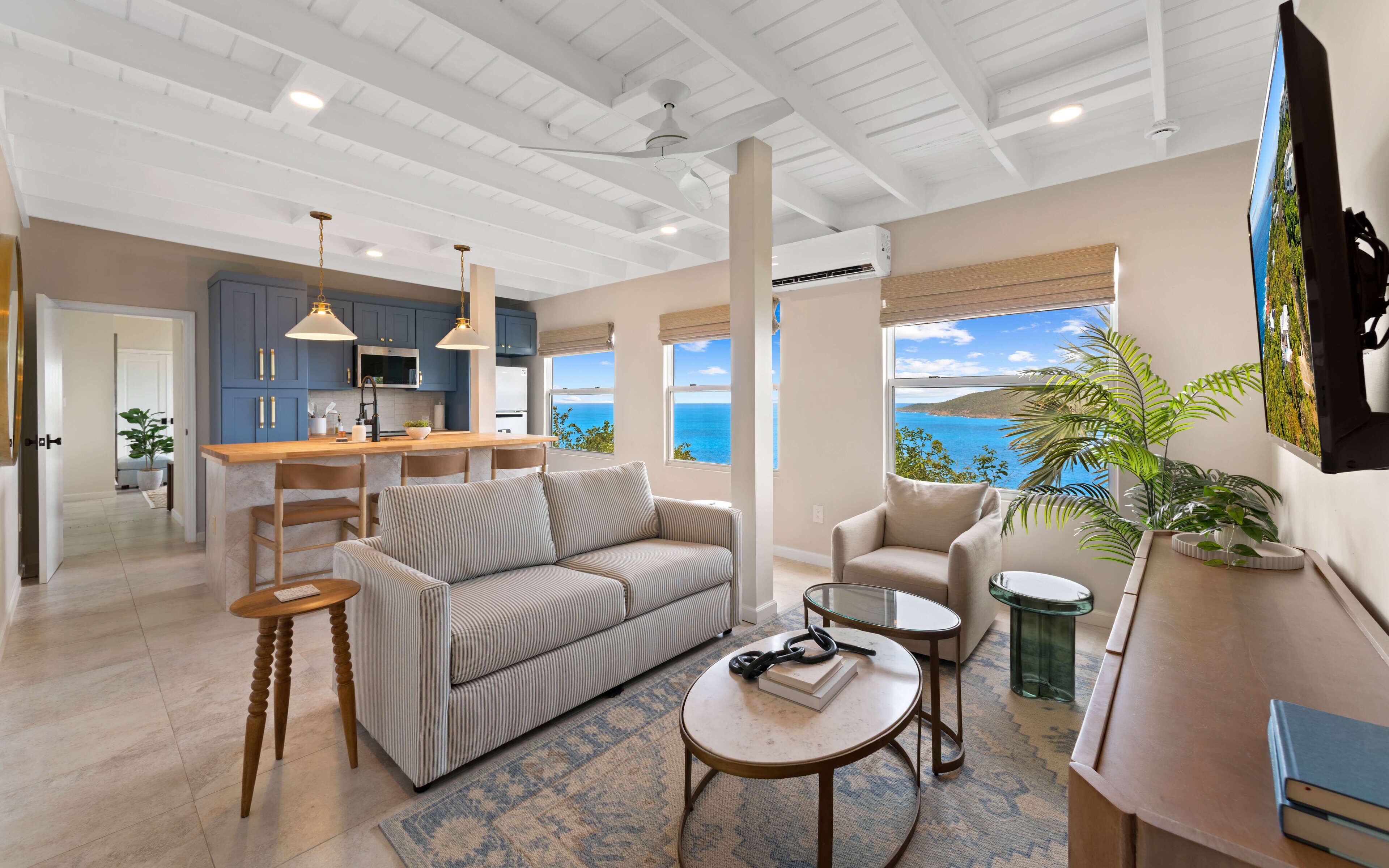 Smart TV, books, stereo