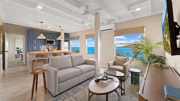 Smart TV, books, stereo