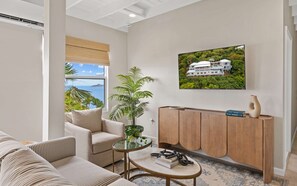 Smart TV, libros y estéreo 