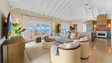 Smart TV, books, stereo