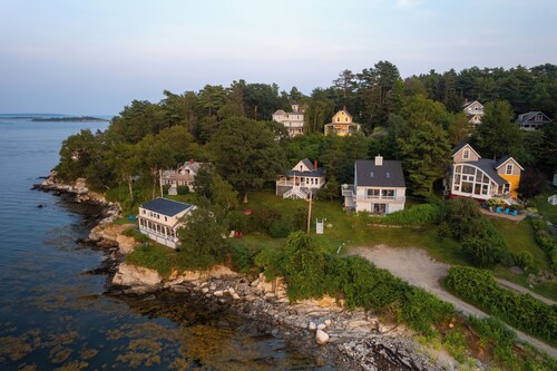 Waterfront with private beach.