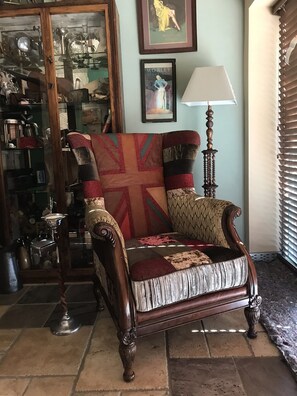 House, 1 Bedroom, Patio, Garden View | Living area | TV - 1940s Riverside Apartment (Holmfirth)