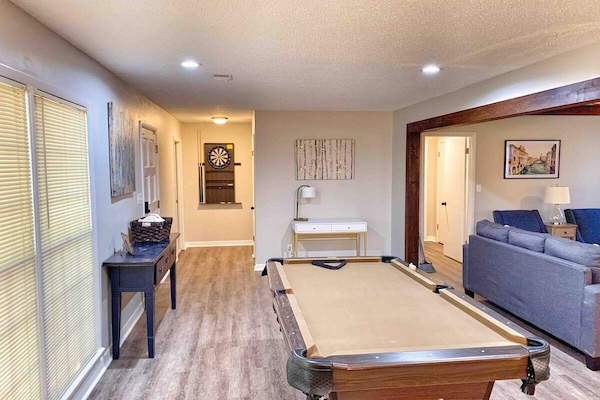 Enjoy family fun with a full-size pool table.
