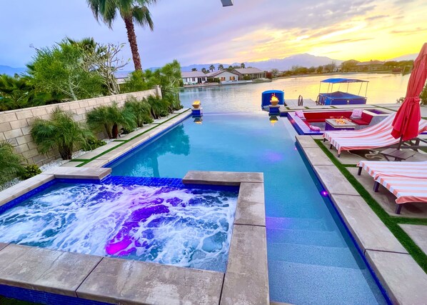 Outdoor pool, a heated pool