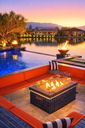 Outdoor pool, a heated pool
