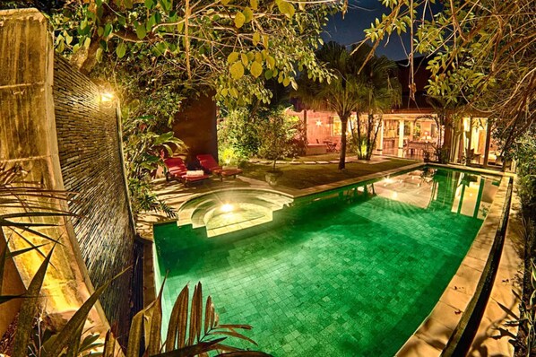 Front of property – evening/night