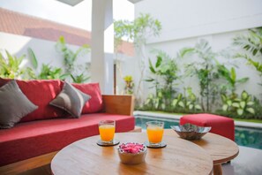 Villa, 3 Bedrooms | Living area | Smart TV, Netflix, streaming services - Villa Double 6 (Seminyak)