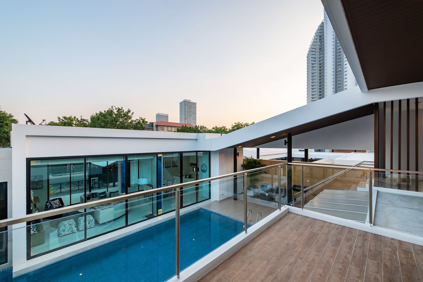 Exclusive-Villa, 3 Schlafzimmer | Blick vom Balkon
