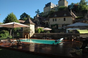 Piscine extérieure, piscine chauffée