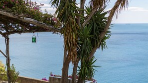 On the beach, sun loungers, beach towels