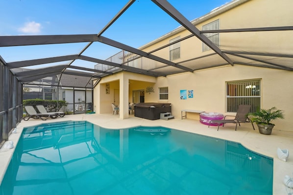 A heated pool
