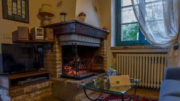 Smart-TV, Kamin, DVD-Player, Musikbibliothek