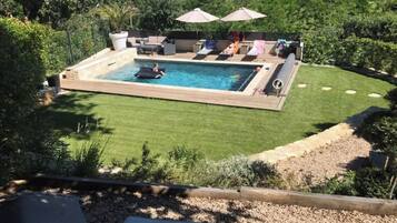 Piscine extérieure, piscine chauffée