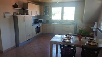 Kühlschrank, Mikrowelle, Herdplatte, Geschirrspüler