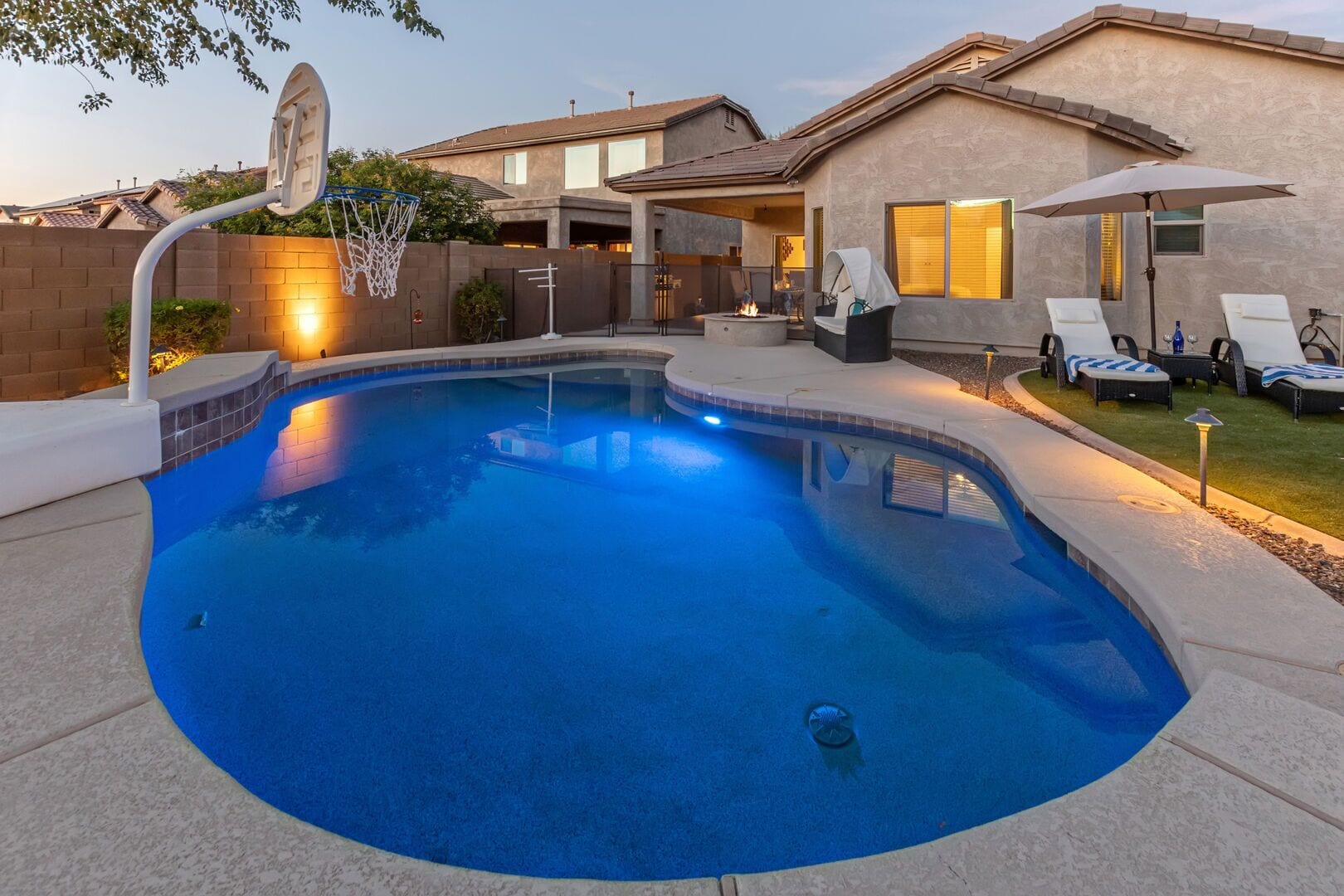 A heated pool
