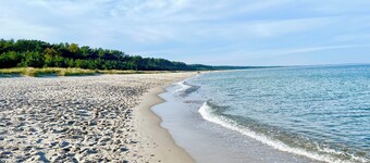 Thatched roof house with panoramic sea view, 1st row, fireplace & garden - dog welcome