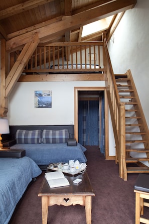 Standard Duplex | In-room safe, desk, free WiFi, bed sheets - La Grange d'Arly (Megeve)