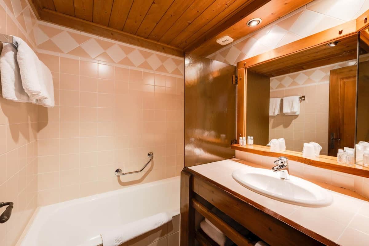 hair dryer, slippers, towels