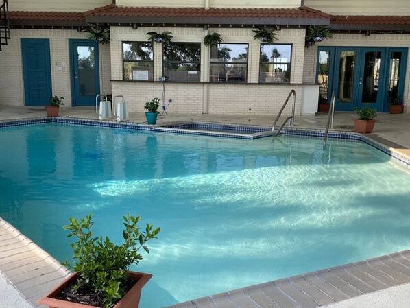 A heated pool