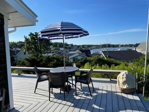 Wrap-around Deck has views of Carvers Harbor - Harbor Outlook with Water Views (Vinalhaven)