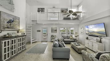 TV connectée, table de tennis de table, espaces bureaux