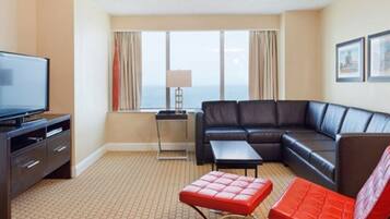 Smart TV, video games, DVD player, foosball