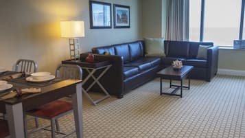 Smart TV, video games, DVD player, foosball