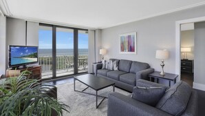 Condo, 1 Queen Bed with Sofa bed (Wing beachfront condo with pool, gym ) | Living room - Wing Beachfront Condo With Pool, gym and Tennis Courts (Marco Island)