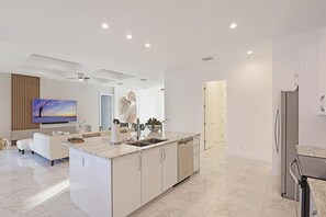 House, Multiple Beds (2017 built waterfront home with heate) | Private kitchen