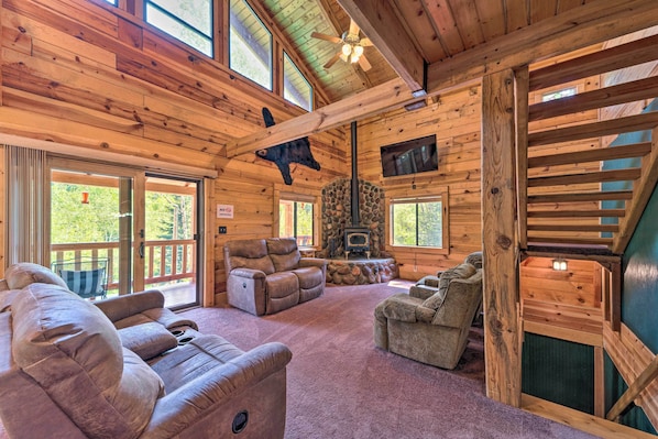 Télévision, cheminée