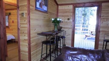 Woodcutters Cabin | Living area | 32-inch flat-screen TV with digital channels, TV