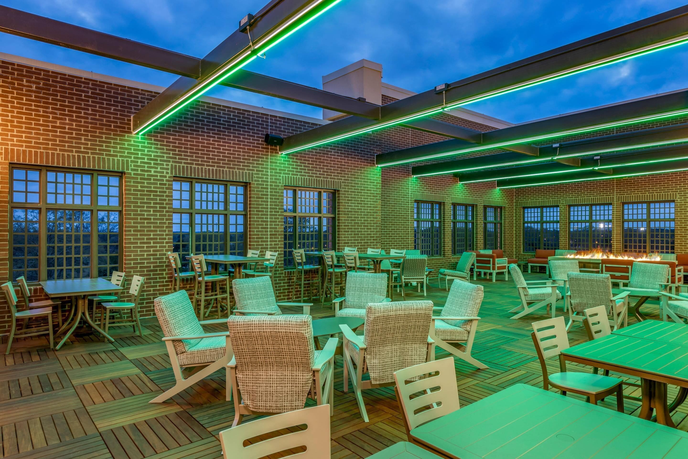 indoor pool, pool loungers