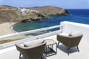 Exclusieve villa, privézwembad, uitzicht op zee | Balkon