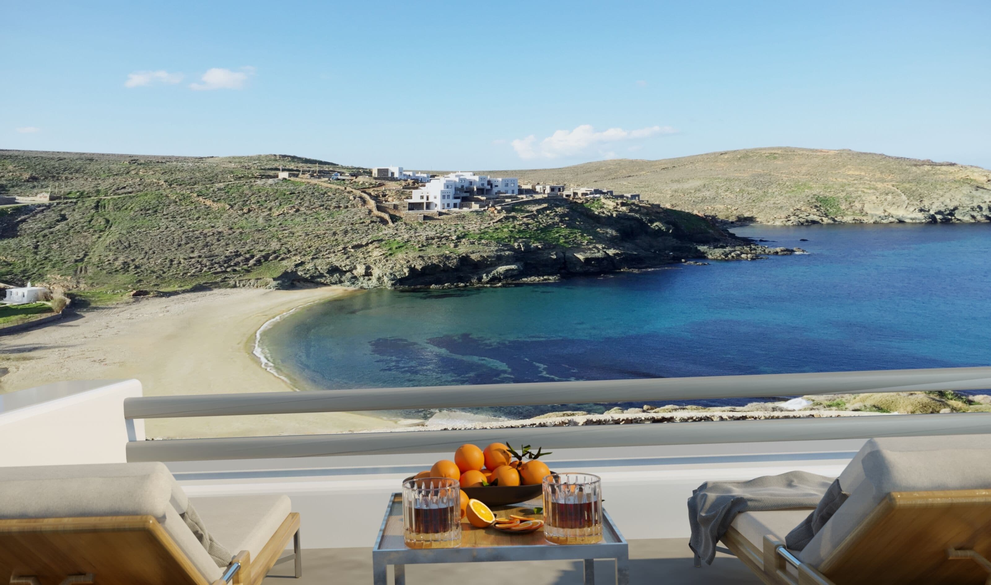 Vila exclusiva, piscina particular, vista para o mar | Vista da sacada