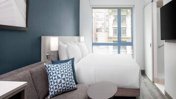 Couette en duvet d'oie, surmatelas, coffres-forts dans les chambres