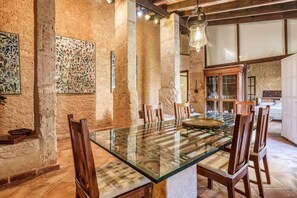 Dining - Spacious Holiday Home “Can Casta” with Pool, Wi-Fi, Terrace & Garden (Petra)