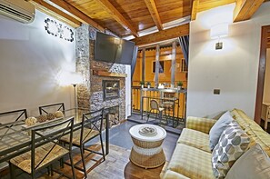 TV connectée, cheminée