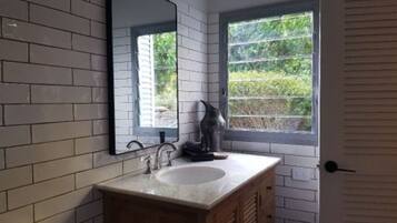 淋浴设施、大花洒淋浴喷头、毛巾、肥皂