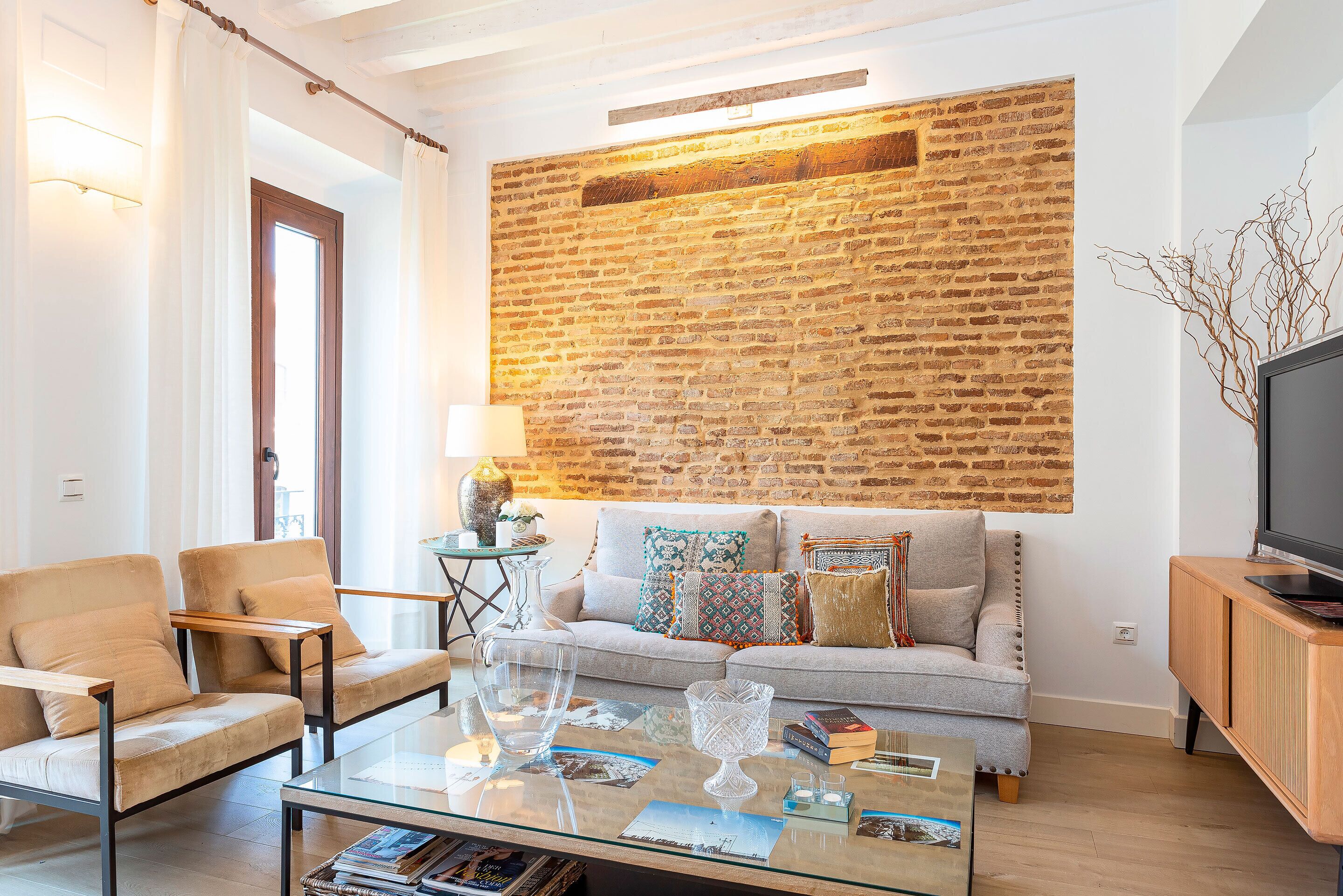 Apartamento (2 Bedrooms) | Área de estar | TV