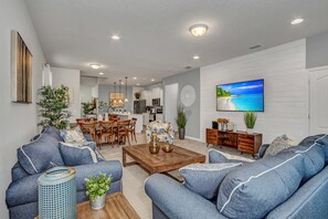 Living area - No Rear Neighbors • Mickey Theme • Private Pool & Spa • Game Room • Near Disney (Four Corners)