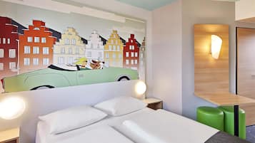 Habitación doble | Escritorio, sistema de insonorización, wifi gratis y ropa de cama