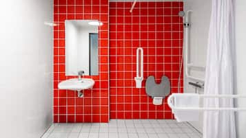 Dusche, Haartrockner, Seife, Shampoo
