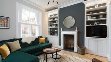 TV, DVD player, books