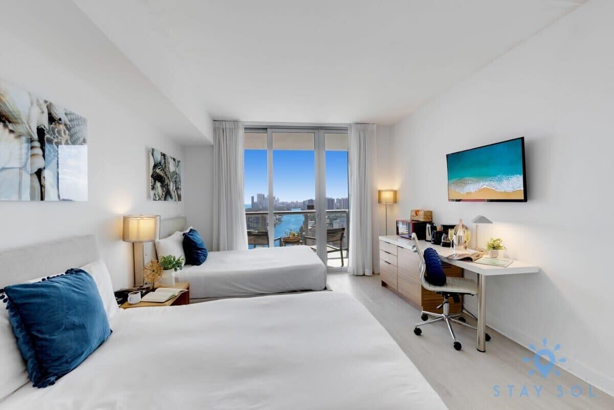 Desk, iron/ironing board, travel crib, WiFi