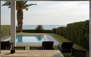 Luxury Villa, 4 Bedrooms, Sea View, Beachfront | View from room - Luxurious Beachfront Villa Maira (Kropia)